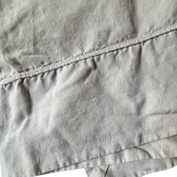 Williams Sonoma Tablecloth Beige Linen Cotton Blend 4.75" Border Hem Portugal - Picture 5 of 8